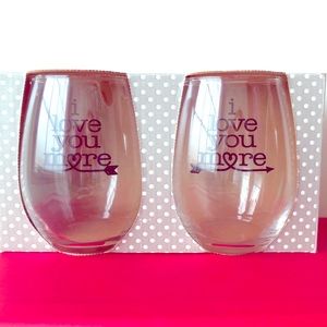 🎁 Duo I Love You More Wine Glasses Gift Set ❤️